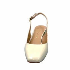 Elégant|Escarpins<Unisa Sandales à Talon Lauri Cuir Vernis Crème