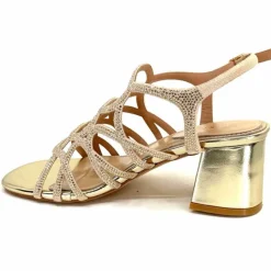 Féminin|Sandales<Ivoire0297a Sandales à Talons Ivoire 7502 Strass Platine