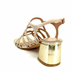 Féminin|Sandales<Ivoire0297a Sandales à Talons Ivoire 7502 Strass Platine