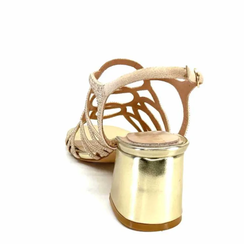 Féminin|Sandales<Ivoire0297a Sandales à Talons Ivoire 7502 Strass Platine