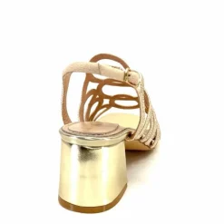 Féminin|Sandales<Ivoire0297a Sandales à Talons Ivoire 7502 Strass Platine