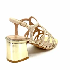 Féminin|Sandales<Ivoire0297a Sandales à Talons Ivoire 7502 Strass Platine