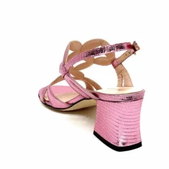 Féminin|Sandales<Evaluna Sandales à Talons Ivoire 570 Cuir Métal Rose