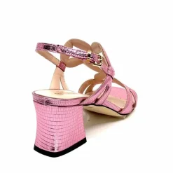 Féminin|Sandales<Evaluna Sandales à Talons Ivoire 570 Cuir Métal Rose