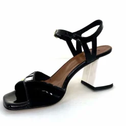 Soirée|Sandales<Ivoire0352 Sandales à Talons Ivoire F2102 Portocervo Cuir Vernis Blanc Jaune Daim Noir