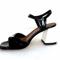 Soirée|Sandales<Ivoire0352 Sandales à Talons Ivoire F2102 Portocervo Cuir Vernis Blanc Jaune Daim Noir