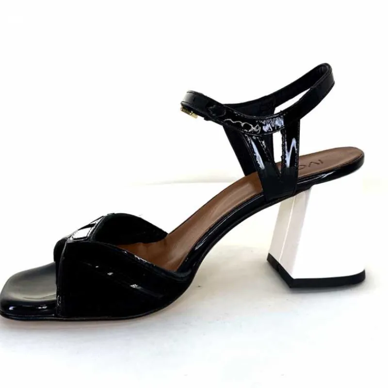 Soirée|Sandales<Ivoire0352 Sandales à Talons Ivoire F2102 Portocervo Cuir Vernis Blanc Jaune Daim Noir