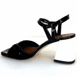 Soirée|Sandales<Ivoire0352 Sandales à Talons Ivoire F2102 Portocervo Cuir Vernis Blanc Jaune Daim Noir