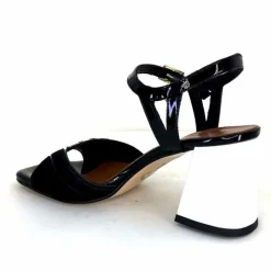 Soirée|Sandales<Ivoire0352 Sandales à Talons Ivoire F2102 Portocervo Cuir Vernis Blanc Jaune Daim Noir