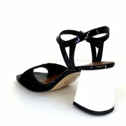 Soirée|Sandales<Ivoire0352 Sandales à Talons Ivoire F2102 Portocervo Cuir Vernis Blanc Jaune Daim Noir