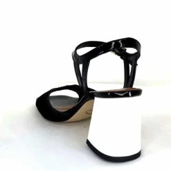 Soirée|Sandales<Ivoire0352 Sandales à Talons Ivoire F2102 Portocervo Cuir Vernis Blanc Jaune Daim Noir