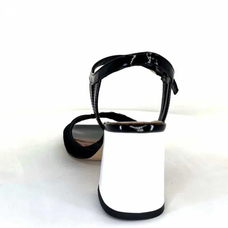 Soirée|Sandales<Ivoire0352 Sandales à Talons Ivoire F2102 Portocervo Cuir Vernis Blanc Jaune Daim Noir