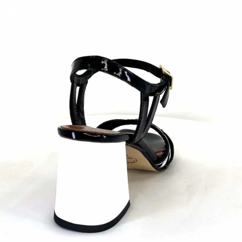 Soirée|Sandales<Ivoire0352 Sandales à Talons Ivoire F2102 Portocervo Cuir Vernis Blanc Jaune Daim Noir