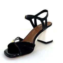 Soirée|Sandales<Ivoire0352 Sandales à Talons Ivoire F2102 Portocervo Cuir Vernis Blanc Jaune Daim Noir