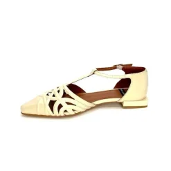 Décontracté|Sandales<angel alarcon Sandales 24001F Cuir Vernis Off White Beige
