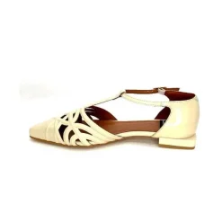 Décontracté|Sandales<angel alarcon Sandales 24001F Cuir Vernis Off White Beige