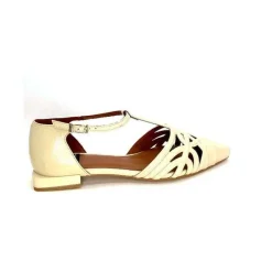 Décontracté|Sandales<angel alarcon Sandales 24001F Cuir Vernis Off White Beige