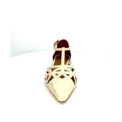 Décontracté|Sandales<angel alarcon Sandales 24001F Cuir Vernis Off White Beige