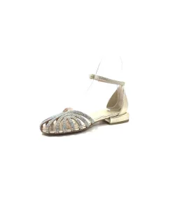 Soirée|Bijoux<s.piero Sandales Bijoux Ivoire E35.018 Cuir Or