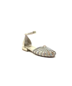 Soirée|Bijoux<s.piero Sandales Bijoux Ivoire E35.018 Cuir Or