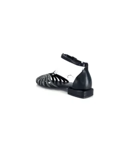 Soirée|Bijoux<s.piero Sandales Bijoux Ivoire E35.018 Cuir Noir