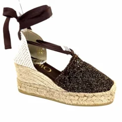 Vacances|Semelles Corde<Gaimo Sandales Compensées Alpargata Textile Or Marron