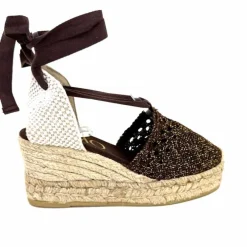 Vacances|Semelles Corde<Gaimo Sandales Compensées Alpargata Textile Or Marron