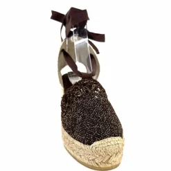 Vacances|Semelles Corde<Gaimo Sandales Compensées Alpargata Textile Or Marron
