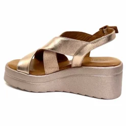 Féminin|Plateformes<Inuovo Sandales Compensées 99012 Cuir Metal Rose