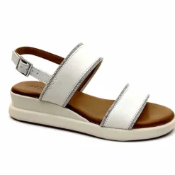 Vacances|Compensées & Plateformes<Inuovo Sandales Compensées 95005 Cuir Crème