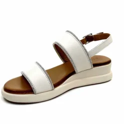 Vacances|Compensées & Plateformes<Inuovo Sandales Compensées 95005 Cuir Crème