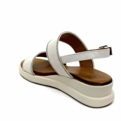 Vacances|Compensées & Plateformes<Inuovo Sandales Compensées 95005 Cuir Crème