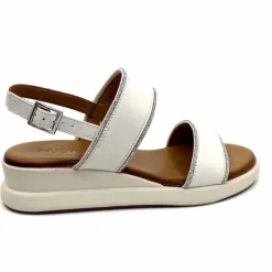 Vacances|Compensées & Plateformes<Inuovo Sandales Compensées 95005 Cuir Crème