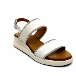 Vacances|Compensées & Plateformes<Inuovo Sandales Compensées 95005 Cuir Crème