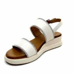 Vacances|Compensées & Plateformes<Inuovo Sandales Compensées 95005 Cuir Crème