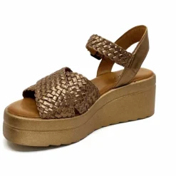 Vacances|Compensées & Plateformes<Inuovo Sandales Compensées 99001 Cuir Bronze