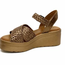 Vacances|Compensées & Plateformes<Inuovo Sandales Compensées 99001 Cuir Bronze