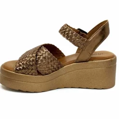 Vacances|Compensées & Plateformes<Inuovo Sandales Compensées 99001 Cuir Bronze