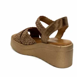 Vacances|Compensées & Plateformes<Inuovo Sandales Compensées 99001 Cuir Bronze