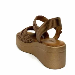 Vacances|Compensées & Plateformes<Inuovo Sandales Compensées 99001 Cuir Bronze
