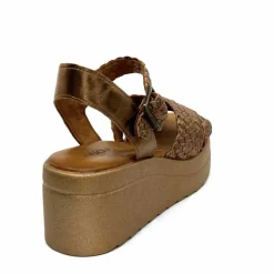 Vacances|Compensées & Plateformes<Inuovo Sandales Compensées 99001 Cuir Bronze