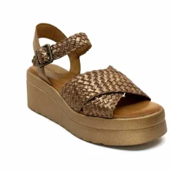 Vacances|Compensées & Plateformes<Inuovo Sandales Compensées 99001 Cuir Bronze