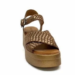 Vacances|Compensées & Plateformes<Inuovo Sandales Compensées 99001 Cuir Bronze