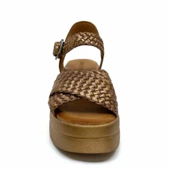 Vacances|Compensées & Plateformes<Inuovo Sandales Compensées 99001 Cuir Bronze