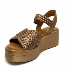 Vacances|Compensées & Plateformes<Inuovo Sandales Compensées 99001 Cuir Bronze