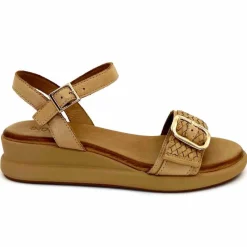 Vacances|Compensées & Plateformes<Inuovo Sandales Compensées 95013 Cuir Scissors Camel