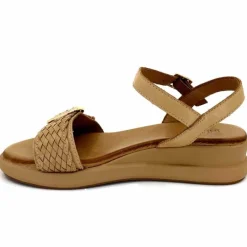 Vacances|Compensées & Plateformes<Inuovo Sandales Compensées 95013 Cuir Scissors Camel