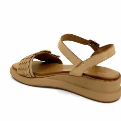 Vacances|Compensées & Plateformes<Inuovo Sandales Compensées 95013 Cuir Scissors Camel