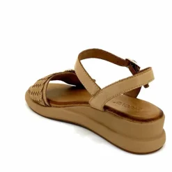 Vacances|Compensées & Plateformes<Inuovo Sandales Compensées 95013 Cuir Scissors Camel