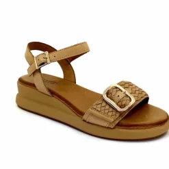 Vacances|Compensées & Plateformes<Inuovo Sandales Compensées 95013 Cuir Scissors Camel